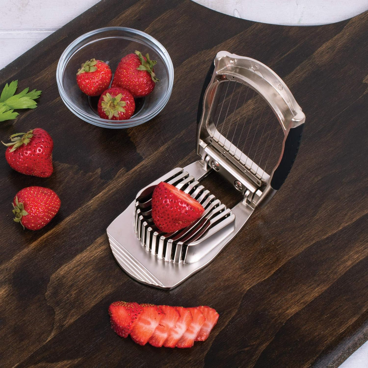 Kitchen Deluxe Mushroom and Egg Slicer, Stainless Steel Wires