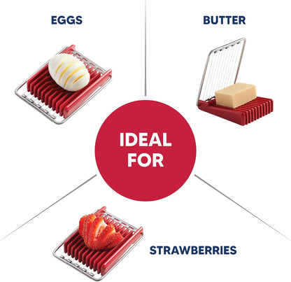Kitchen Deluxe Mushroom and Egg Slicer, Stainless Steel Wires