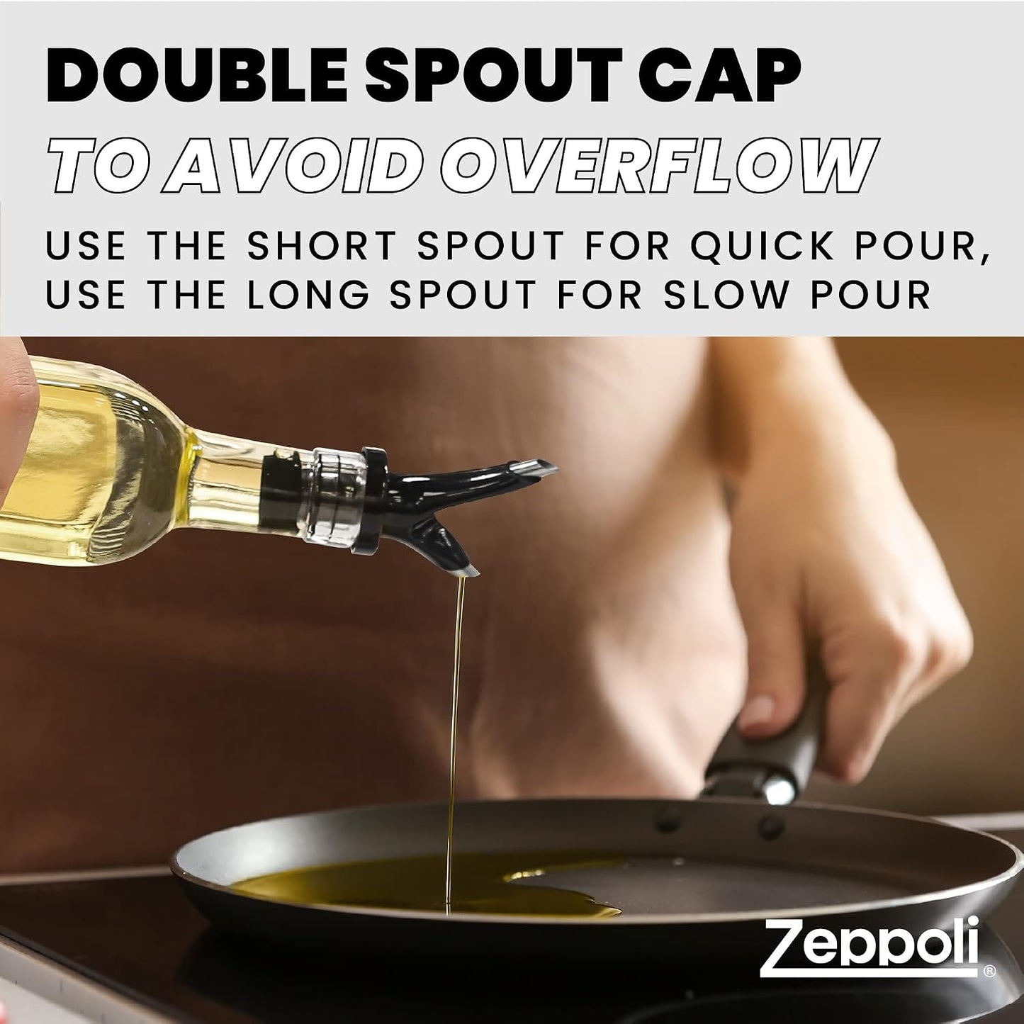 2 Pack 17OZ | EASY POUR & NO SPILLAGE - One collapsible funnel for an easy pour experience and four spout seals provided to avoid any