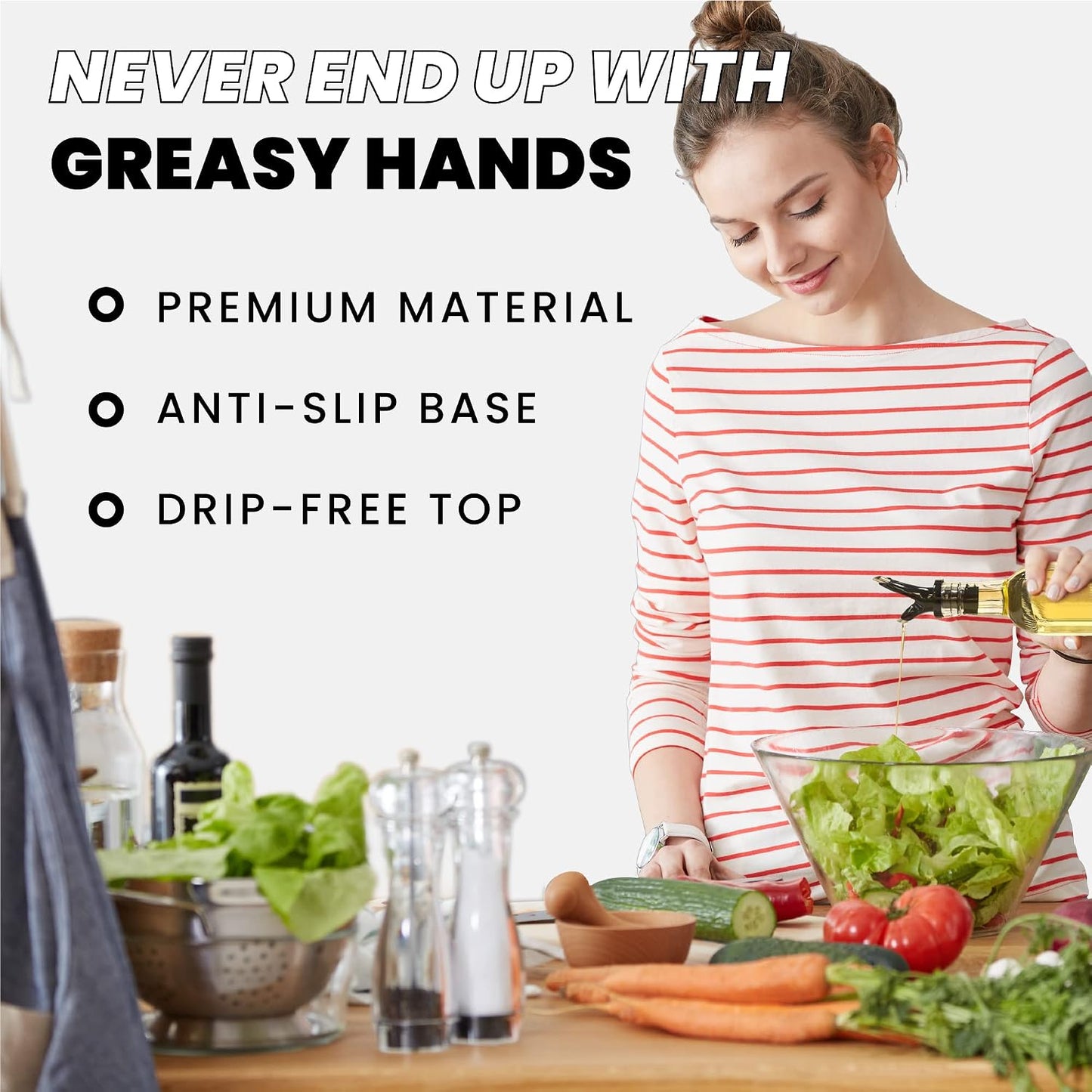 2 Pack 17OZ | EASY POUR & NO SPILLAGE - One collapsible funnel for an easy pour experience and four spout seals provided to avoid any