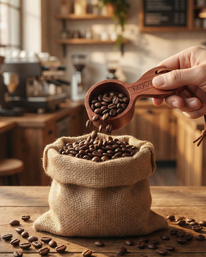 Walnut Coffee Scoop 9g Capacity Nature Wooden Measuring Spoon