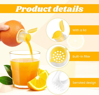 2 Pcs Mini Lemon Squeezer,with Stainless Steel Grater New Screw Top Lemon Squeezer Manual Portable Orange Squeezer for Seasoning Cooking and Cocktails(SIZE:2 pcs)