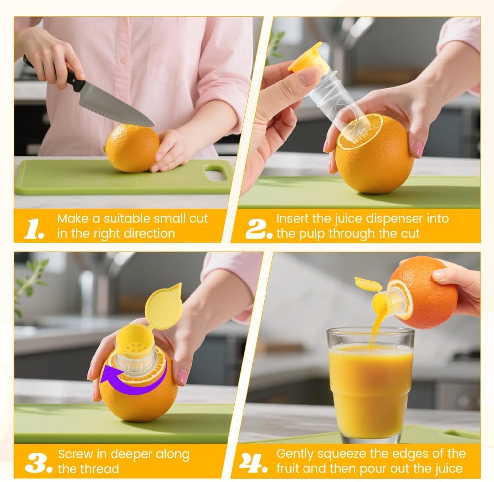 2 Pcs Mini Lemon Squeezer,with Stainless Steel Grater New Screw Top Lemon Squeezer Manual Portable Orange Squeezer for Seasoning Cooking and Cocktails(SIZE:2 pcs)