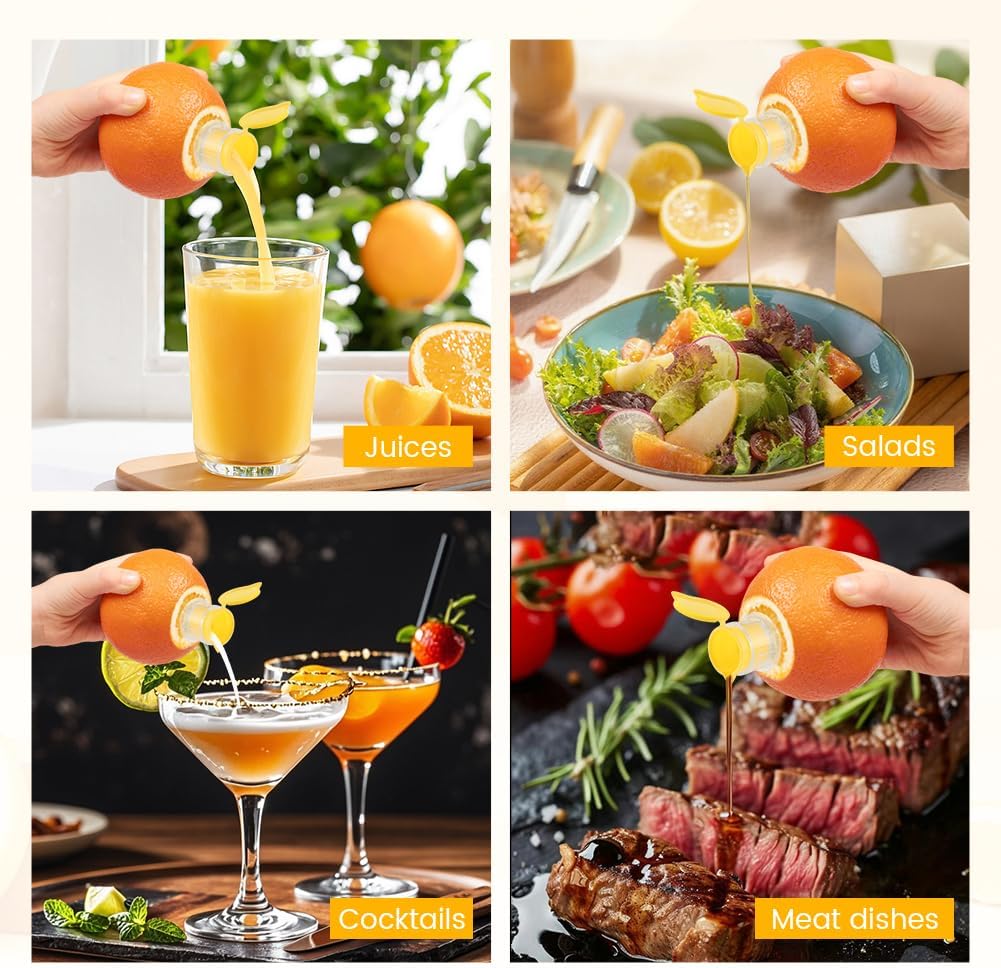 2 Pcs Mini Lemon Squeezer,with Stainless Steel Grater New Screw Top Lemon Squeezer Manual Portable Orange Squeezer for Seasoning Cooking and Cocktails(SIZE:2 pcs)