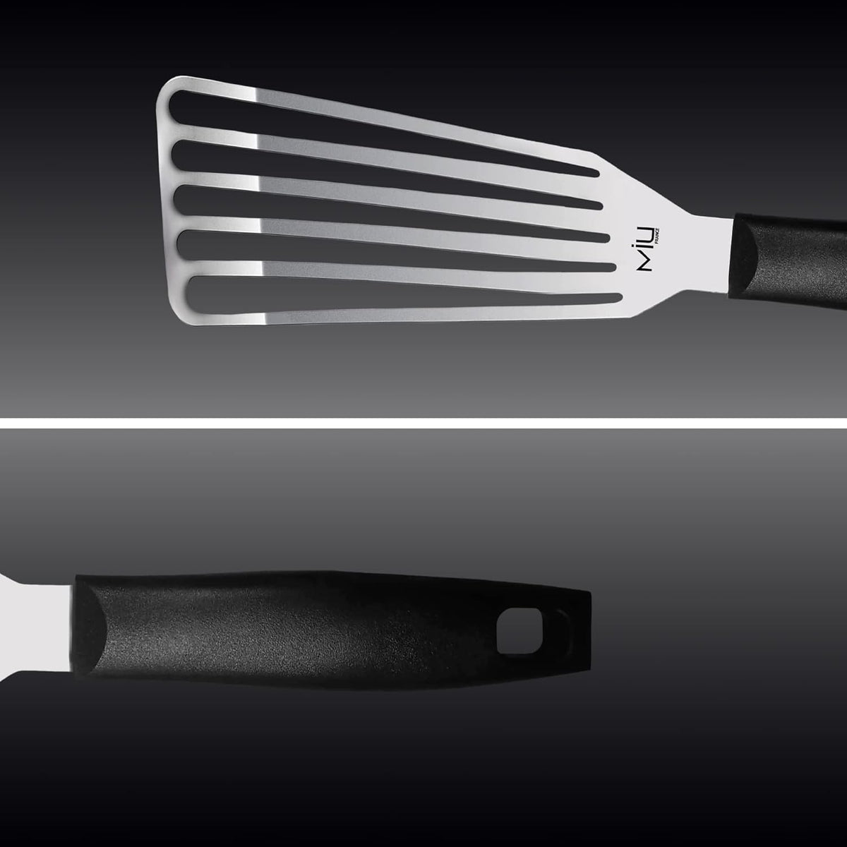 MIU Fish Spatula Stainless Steel, Flexible, Polished Metal, Corrosion Resistant, Kitchen Slotted Turner [Upgraded Version]