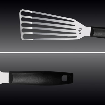 MIU Fish Spatula Stainless Steel, Flexible, Polished Metal, Corrosion Resistant, Kitchen Slotted Turner [Upgraded Version]