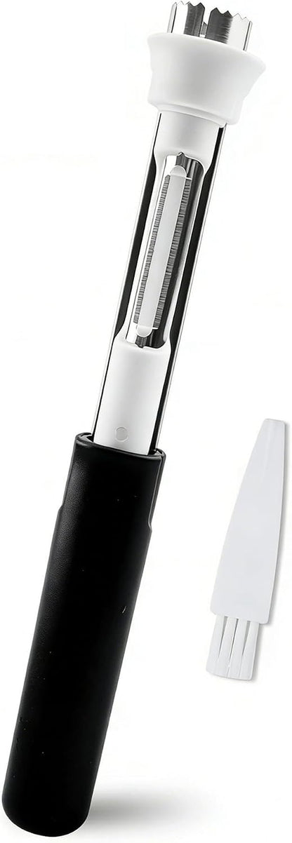 2 in 1 Apple Corer and Peeler Tool, Fruit Vegetable Corer and Peeler Tool Stainless Steel Apple Peeler Apple Corer Remover Tool Multifunction Corer Tool for Vegetable Fruit Kitchen Gadget (Red)
