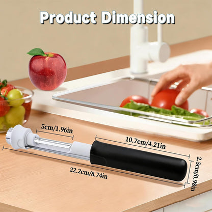 2 in 1 Apple Corer and Peeler Tool, Fruit Vegetable Corer and Peeler Tool Stainless Steel Apple Peeler Apple Corer Remover Tool Multifunction Corer Tool for Vegetable Fruit Kitchen Gadget (Red)