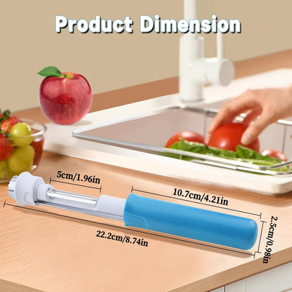 2 in 1 Apple Corer and Peeler Tool, Fruit Vegetable Corer and Peeler Tool Stainless Steel Apple Peeler Apple Corer Remover Tool Multifunction Corer Tool for Vegetable Fruit Kitchen Gadget (Red)