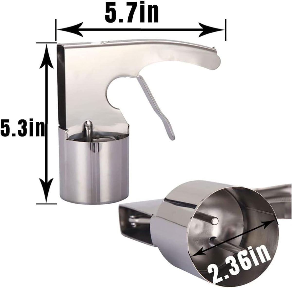 4 Oz Portion Scoop Ice Cream Disher with Trigger Release, Stainless Steel Cookie Scoops for Portion Control, Scoop Cookie Dough, Cupcake Batter; Half Cup Scoops for Baking