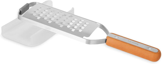 Stainless Steel Catch-All Precision Grater with Innovative Food Catcher - Effective Grating Perfect for Cheese, Vegetable, and Potato, Dishwasher Safe