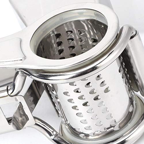 Rotary Hand Crank Cheese Grater, Stainless Steel Drum Shredder | Ergonomic handheld rotary grater shreds hard cheeses and vegetables, user-friendly for daily cooking and food preparation.