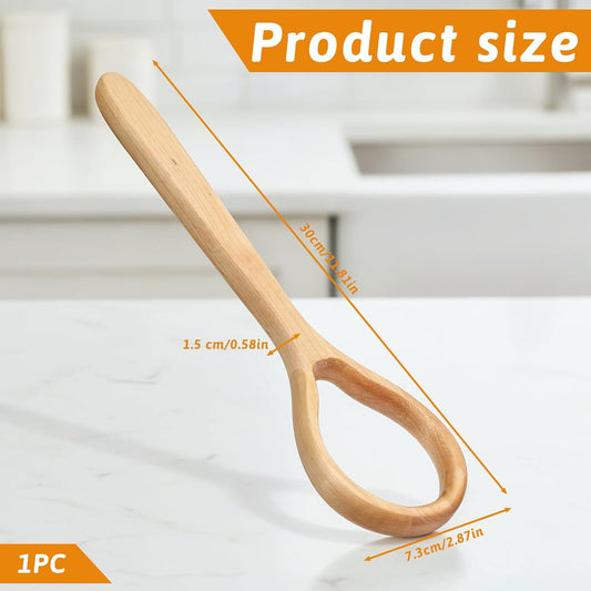 12 Inch Dough Whisk Wooden Danish Dough Whisk Bread Whisking Tool | Mixing Sourdough Batter Preparation Egg and Flour Mixer Whisks Traditional Bread Baking Supplies for Pastries Egg Pizza