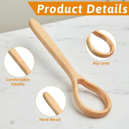 12 Inch Dough Whisk Wooden Danish Dough Whisk Bread Whisking Tool | Mixing Sourdough Batter Preparation Egg and Flour Mixer Whisks Traditional Bread Baking Supplies for Pastries Egg Pizza