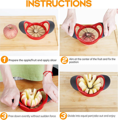 Apple Cutter, Apple Corer and Slicer - 4.72 Inch Apple Slicer