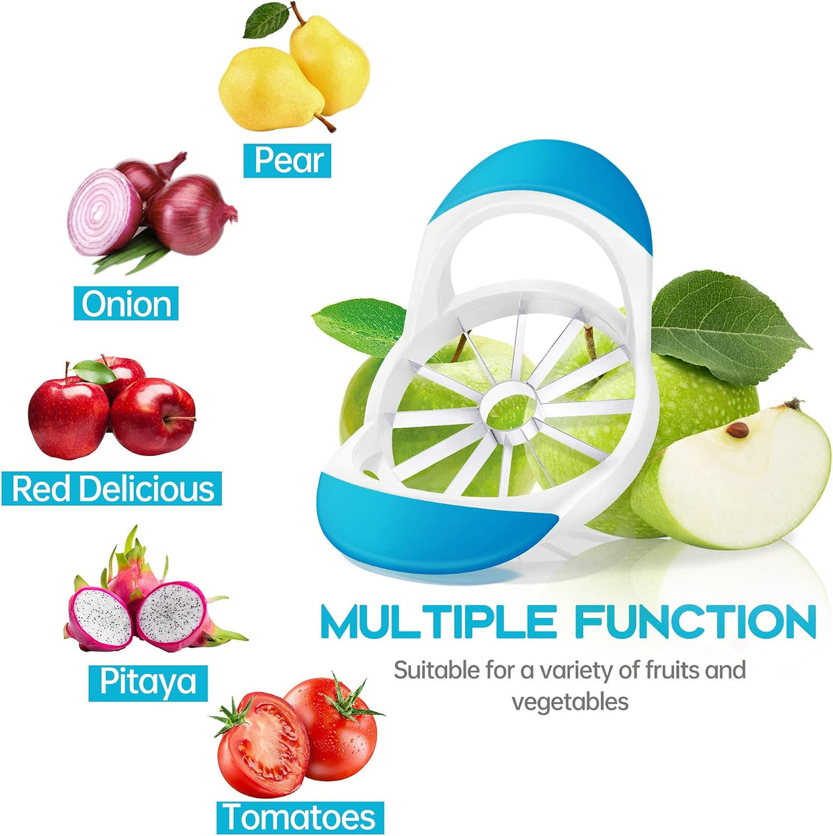 Apple Cutter, Apple Corer and Slicer - 4.72 Inch Apple Slicer