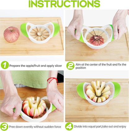 Apple Cutter, Apple Corer and Slicer - 4.72 Inch Apple Slicer
