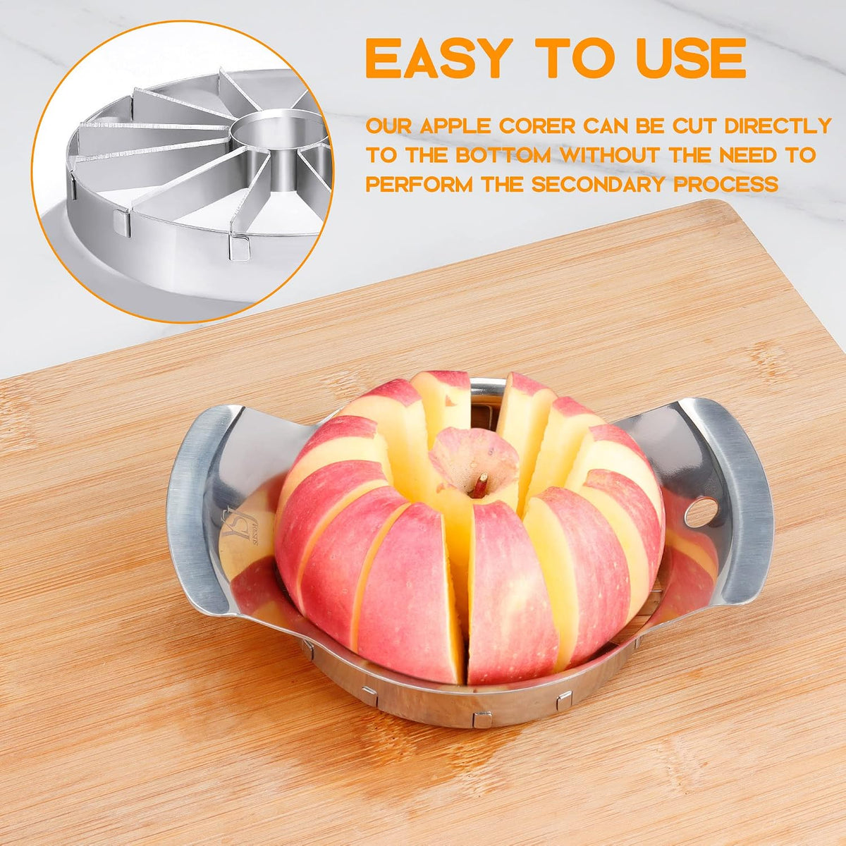 Apple Cutter, Apple Corer and Slicer - 4.72 Inch Apple Slicer