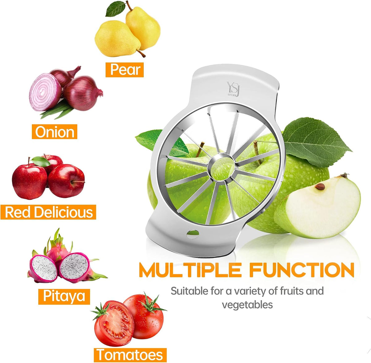 Apple Cutter, Apple Corer and Slicer - 4.72 Inch Apple Slicer