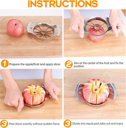Apple Cutter, Apple Corer and Slicer - 4.72 Inch Apple Slicer