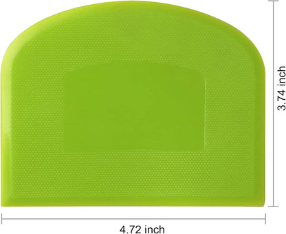 Bench Dough Cutter-Flexible Plastic Bowl Scraper Kitchen Tool,Black