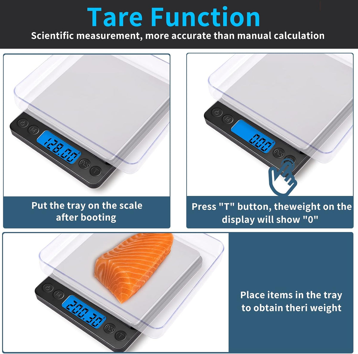 Small Digital Gram Scale 1000g by 0.01g, High Accuracy Scale for Food Ounces and Grams, Upgrade USB Charging Kitchen Scale Digital Weight for Cooking, Baking, with Tare Function, 9 Units, 2 Tray