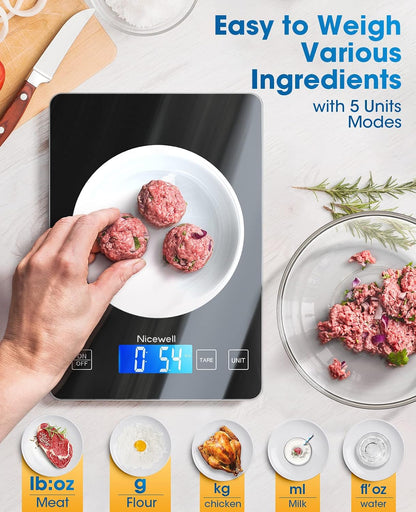 Food Scale 22lb Digital Kitchen Scale for Cooking Baking