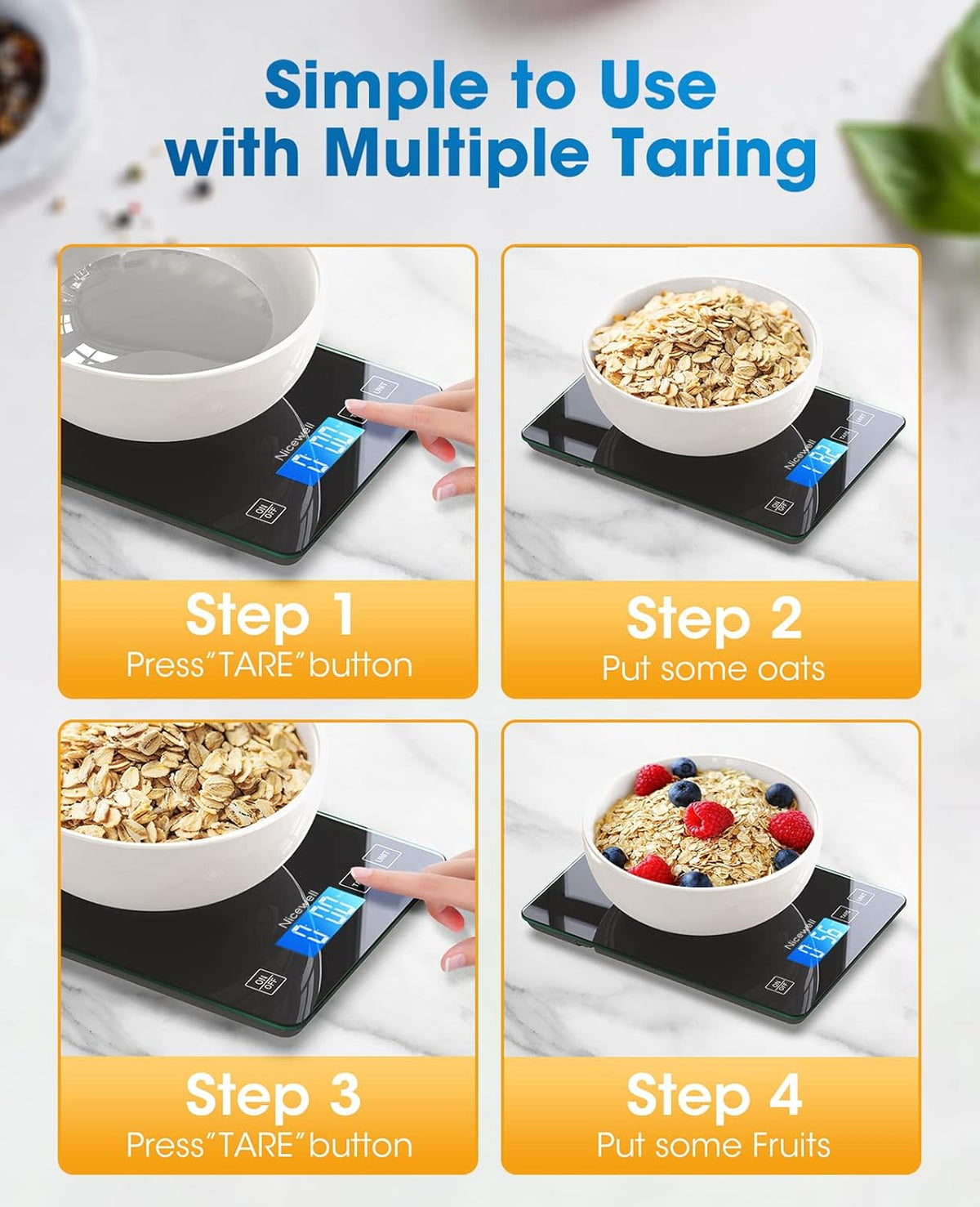 Food Scale 22lb Digital Kitchen Scale for Cooking Baking