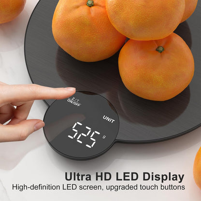 1g/0.1oz Precision Food Scale, HD LED Display Digital Kitchen Scale, Stainless Steel, 11lb Capacity for Cooking Baking (Batteries Included)