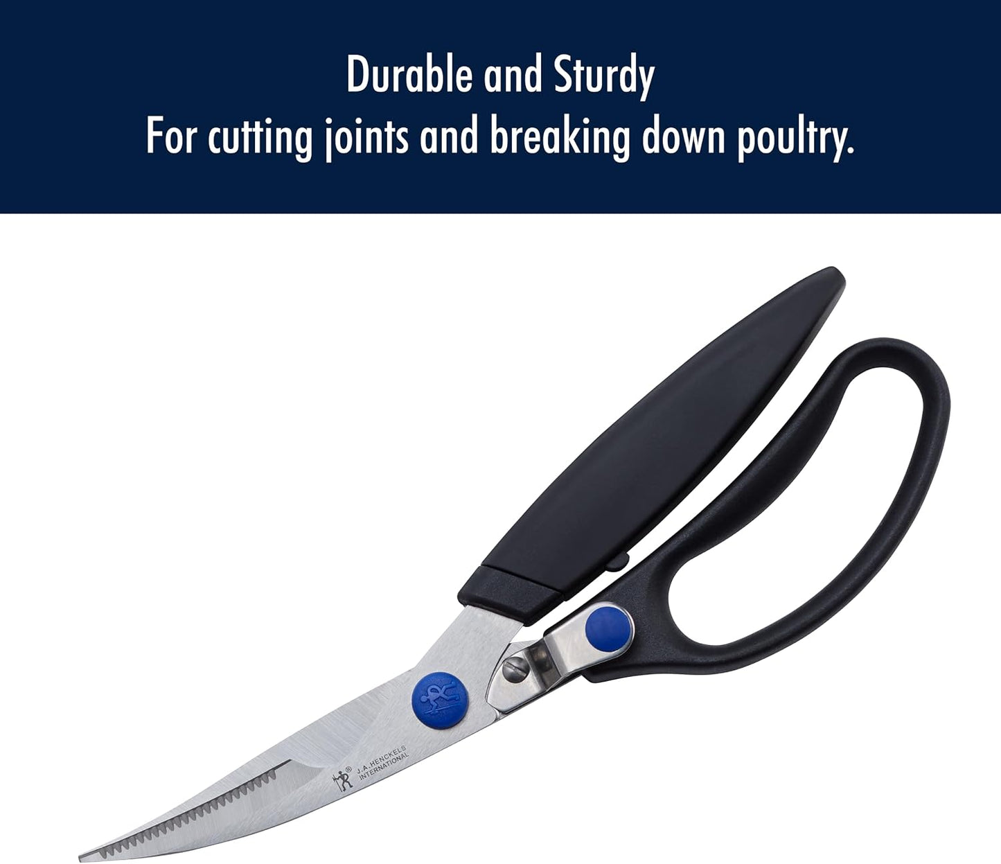Kitchen Scissors, Micro Serrated Blade Edge, Stainless Steel