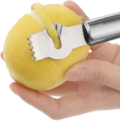 2 Pcs Lemon Orange Peeler Stainless Steel Citrus Zester Tool