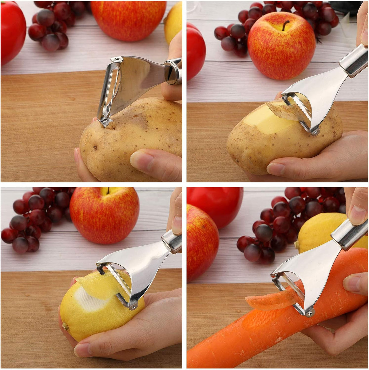 2 Pcs Lemon Orange Peeler Stainless Steel Citrus Zester Tool