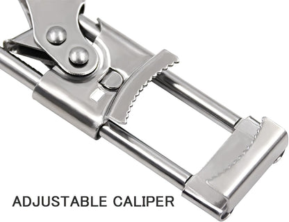 Jar Opener for Weak Hands, Adjustable Multifunctional Stainless Steel Can Opener Jar Lid Gripper With non-slip module, Removes Tight Jar Lid for Seniors with Arthritis, Manual, Kitchen Accessories