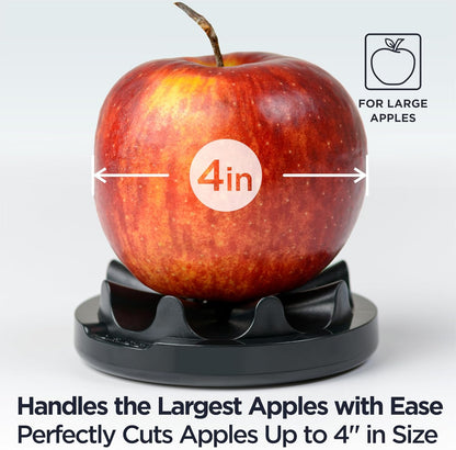 Deiss LUX 4.25 Inch Apple Slicer and Corer with Cutting Base, Stainless Steel 8-Slice Apple Cutter, Dishwasher Safe Apple Cutter Slicer, Large Apple Slicer - Perfect for Apple Slices & Sliced Apples