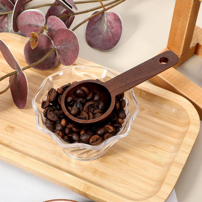 2 PCS Wooden Coffee Scoop, Wood Tablespoon Measuring Spoon Coffee Bean Scoop Wooden Ground Spoon Measuring Scoops for Ground Coffees Beans Sugar or Tea Home Kitchen Accessories (15ml)