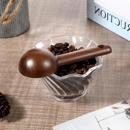 2 PCS Wooden Coffee Scoop, Wood Tablespoon Measuring Spoon Coffee Bean Scoop Wooden Ground Spoon Measuring Scoops for Ground Coffees Beans Sugar or Tea Home Kitchen Accessories (15ml)