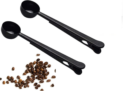 Plastic Coffee Scoops, 2 Tbsp Coffee Scoop with Brush & Espresso Grinder Brush for Ground Coffee Cleaning Tea Power, Coffee Tool for Barista Home Kitchen Café,4 Pack