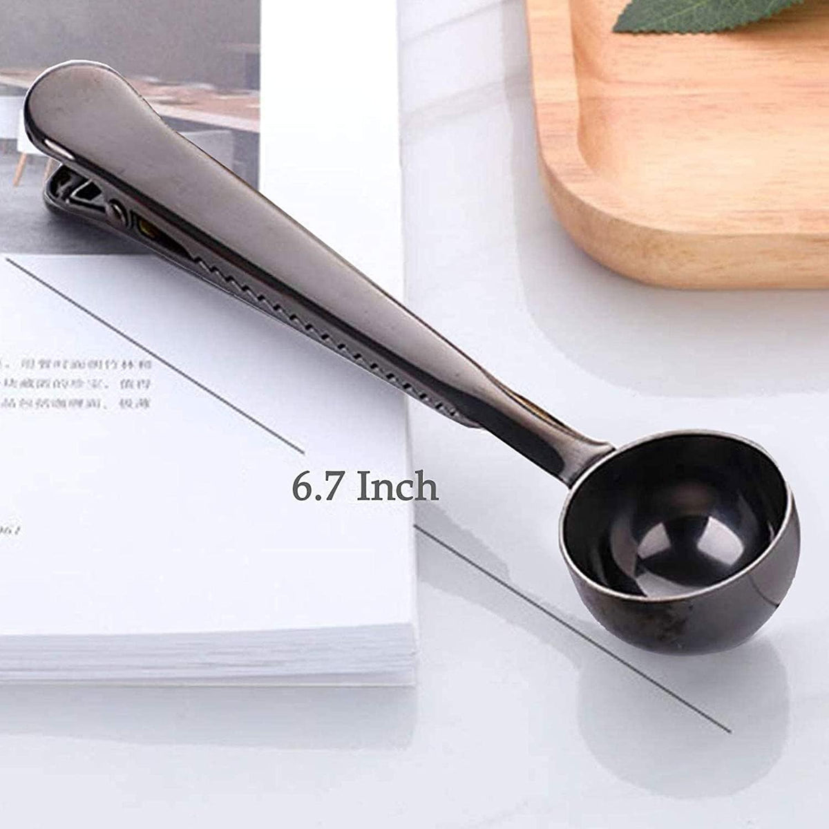 Plastic Coffee Scoops, 2 Tbsp Coffee Scoop with Brush & Espresso Grinder Brush for Ground Coffee Cleaning Tea Power, Coffee Tool for Barista Home Kitchen Café,4 Pack