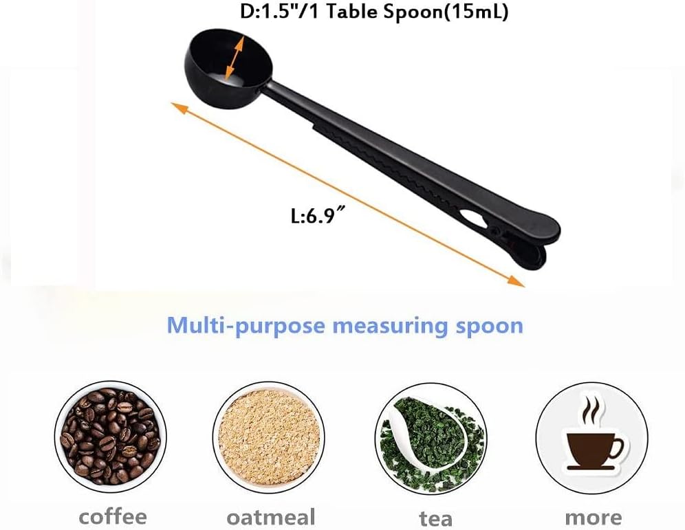 Plastic Coffee Scoops, 2 Tbsp Coffee Scoop with Brush & Espresso Grinder Brush for Ground Coffee Cleaning Tea Power, Coffee Tool for Barista Home Kitchen Café,4 Pack