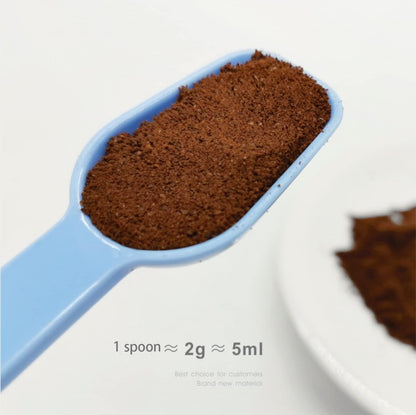 Plastic Coffee Scoops, 2 Tbsp Coffee Scoop with Brush & Espresso Grinder Brush for Ground Coffee Cleaning Tea Power, Coffee Tool for Barista Home Kitchen Café,4 Pack