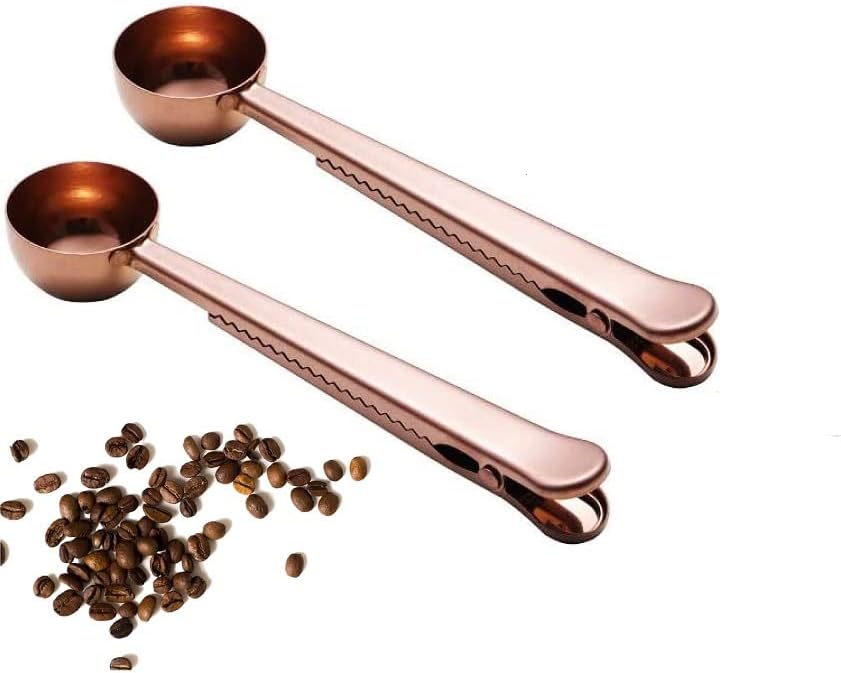 Plastic Coffee Scoops, 2 Tbsp Coffee Scoop with Brush & Espresso Grinder Brush for Ground Coffee Cleaning Tea Power, Coffee Tool for Barista Home Kitchen Café,4 Pack