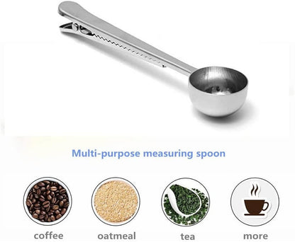 Plastic Coffee Scoops, 2 Tbsp Coffee Scoop with Brush & Espresso Grinder Brush for Ground Coffee Cleaning Tea Power, Coffee Tool for Barista Home Kitchen Café,4 Pack