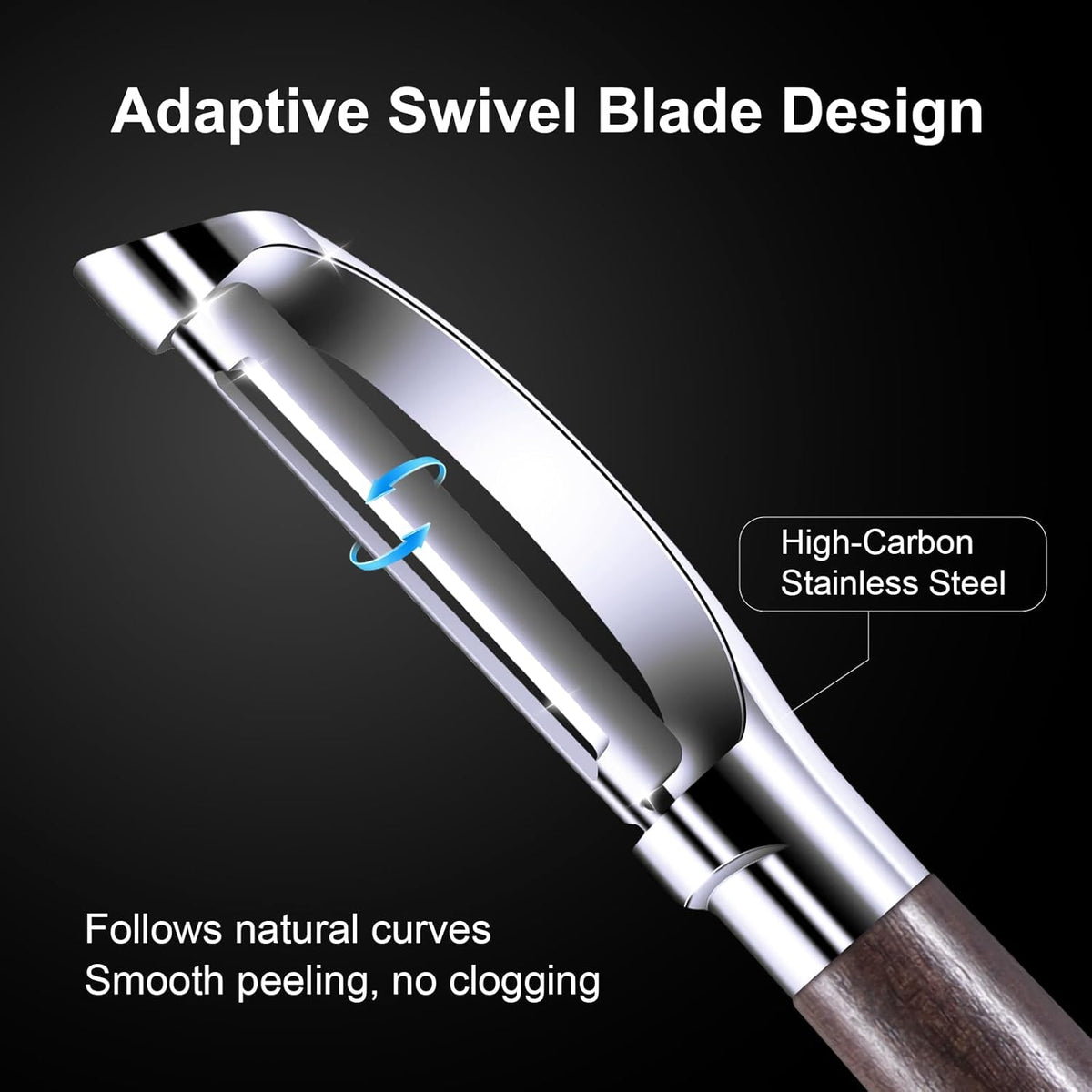 Julienne Peeler, Stainless Steel Vegetable Peeler, Double-Sided Blade Vegetable Julienne Cutter and Fruit Slicer, Dual Blade Multifunction Potato Peeler