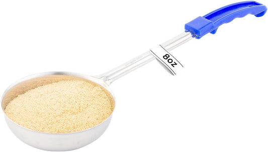 Met Lux 8 Ounce Portion Ladle 1 With Blue Handle Portion Serving Spoon - Does Not Corrode Dishwashable Stainless Steel Portion Control Serving Utensil Multipurpose