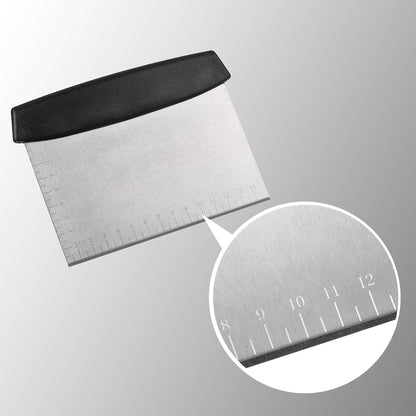 4 Pcs Bench Scraper,Dough Scraper,Versatile Kitchen Scraper Set for Pastry Bread Pizza Cake