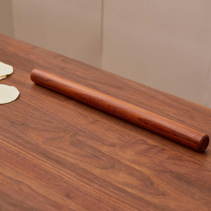 Wood Rolling Pins for Baking- 16" Classic Wooden Rolling Pin for Dough, Rodillo Para Masa for Fondant Pizza Pie Crust Cookie Pastry Pasta, Baking Essentials, Rosewood