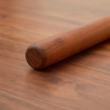Wood Rolling Pins for Baking- 16" Classic Wooden Rolling Pin for Dough, Rodillo Para Masa for Fondant Pizza Pie Crust Cookie Pastry Pasta, Baking Essentials, Rosewood