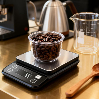 Food Kitchen Scale, 33lb Food Scale Precisely Measures Grams and Ounces for Baking and Cooking, 304 Stainless Steel Kitchen Scale for Food with LCD Display, Batteries Included