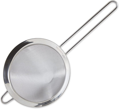 Endurance Kitchen Collection, Stainless Steel Fine Mesh Conical Sieve/Colander, Multi-Purpose for Cooking, Baking, Loose Leaf Tea, Bar Strainer Cocktails, 6.25-Inch