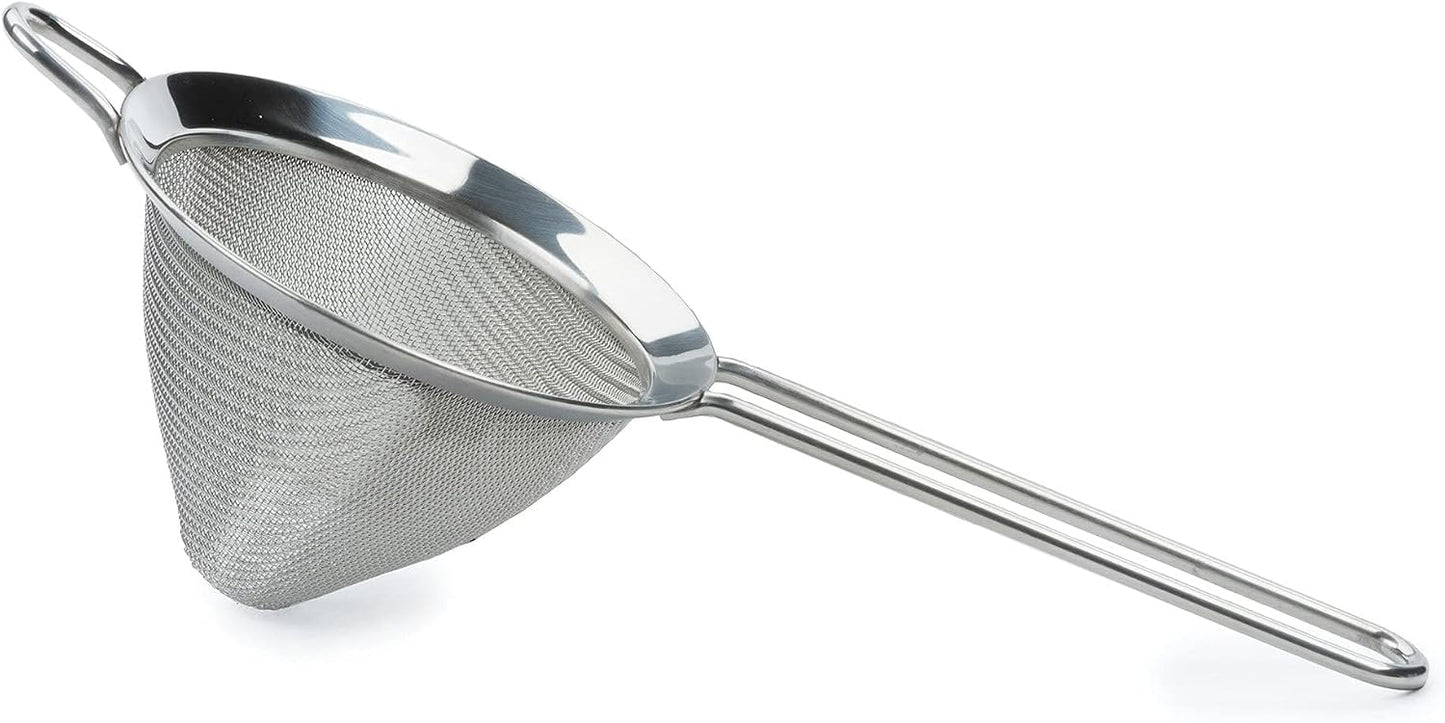 Endurance Kitchen Collection, Stainless Steel Fine Mesh Conical Sieve/Colander, Multi-Purpose for Cooking, Baking, Loose Leaf Tea, Bar Strainer Cocktails, 6.25-Inch